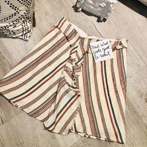 INTERMIX knit skirt w/ cascading detail